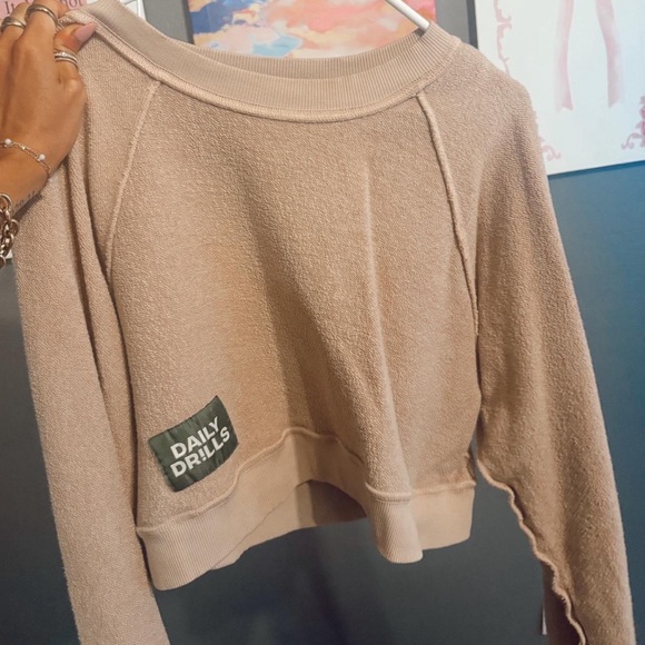 Daily Drills Tops - Daily Drills XS/S Women’s Reversible Terry Crop Sweatshirt